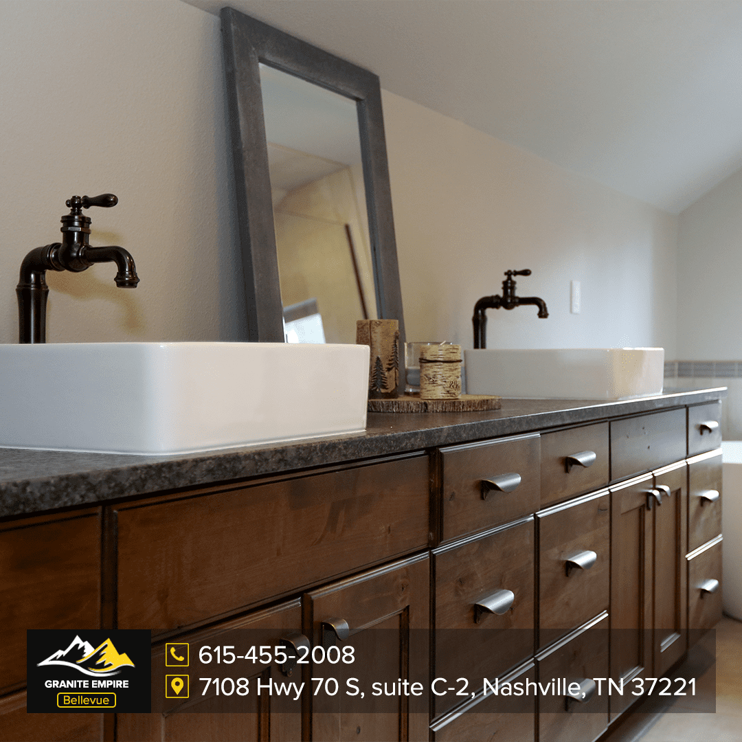 Create a showstopper bathroom with a granite vanity top